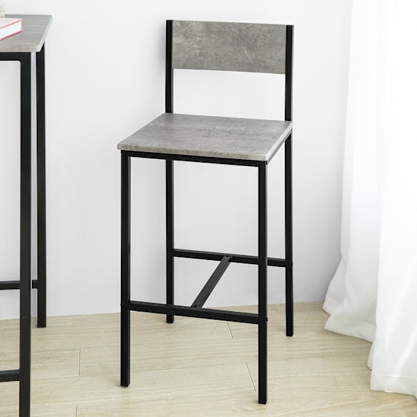 SoBuy, Matgrupp, Barbord och 2 stolar OGT27-HG Gray Square tabel with 2 chairs