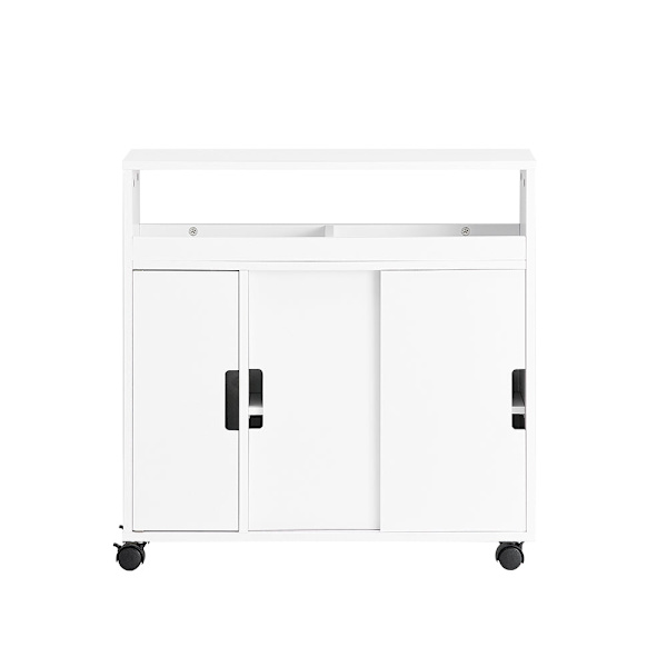 SoBuy Badevogn Fritstående badeværelsesskab,BZR02-W White.  W70 x D20 x H71cm