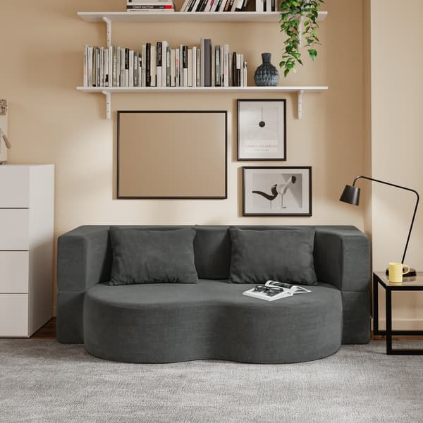 SoBuy soffa säng transformerbar sfoderbar Mörkgrå 177.0×107.0×32.0 cm FST101-DG
