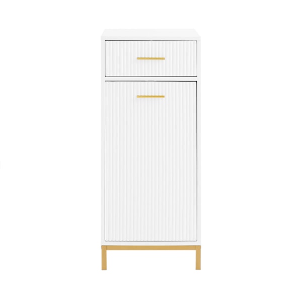 SoBuy Badeværelsesskab med Vasketøjskurv BZR180-W Laundry basket cabinet
