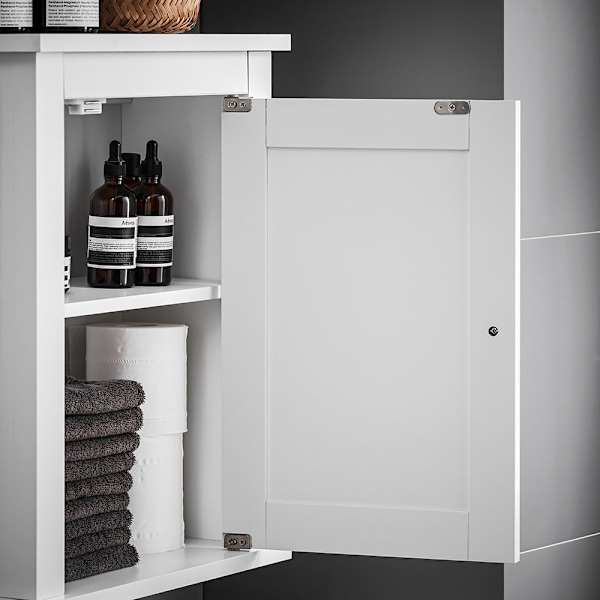 SoBuy Seinäkaappiin Pyykkikaappi valkoinen FRG203-W White Wall cabinet