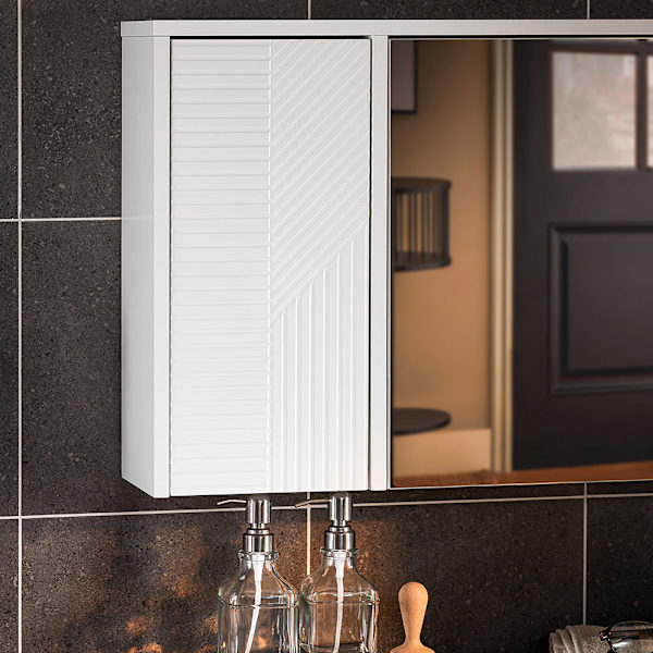 SoBuy kylpyhuone kaappi Seinäkaappiin Peilikaappi BZR153-W Mirror Cabinet