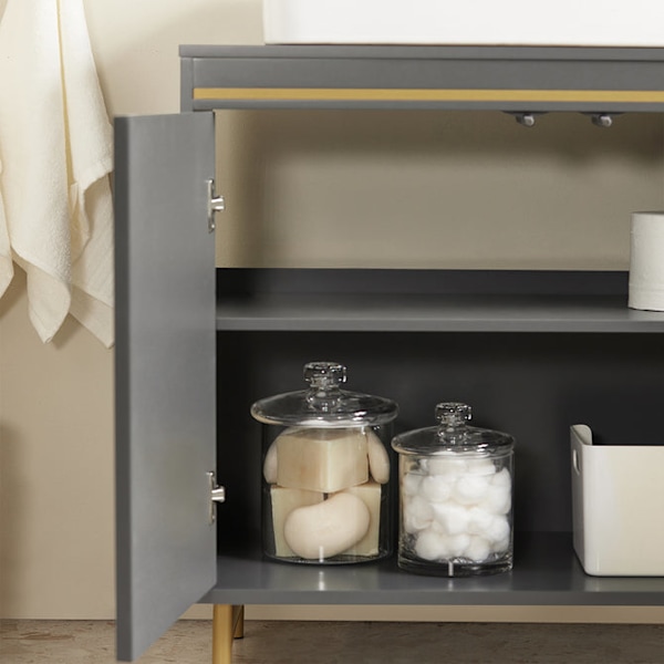 SoBuy Tvättställsunderskåp Badrumsmöbler BZR129-HG 75*35*65cm
