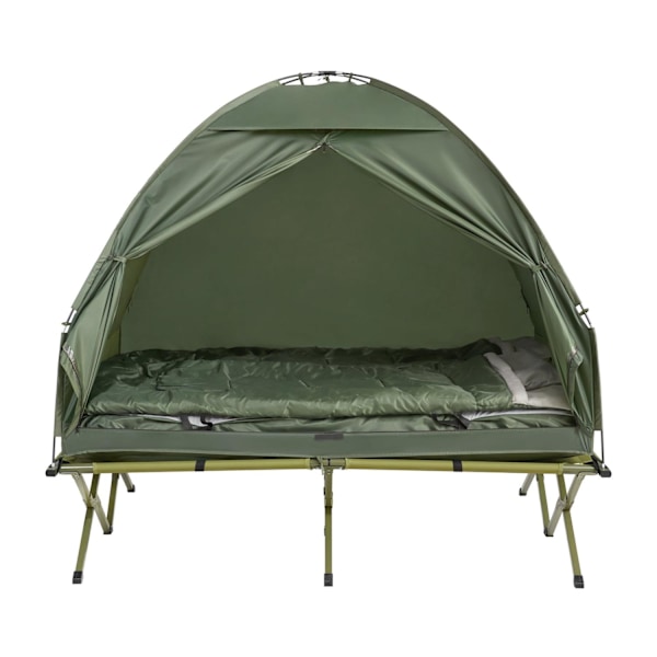 SoBuy,4-i-1 tält med sovsäck för campingstol OGS32-L-GR green For 2 Persons