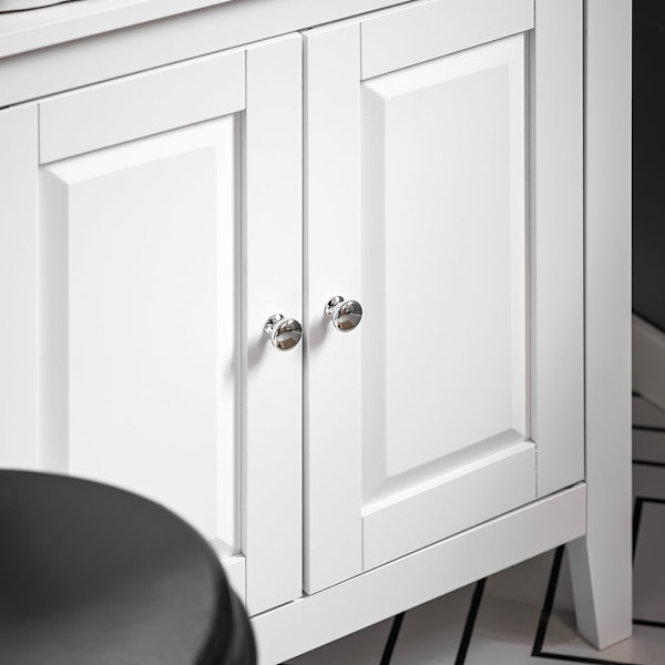 SoBuy Badeværelsesskab, Underskab til vask toiletskab FRG202-W White Sink cabinet(on wall)