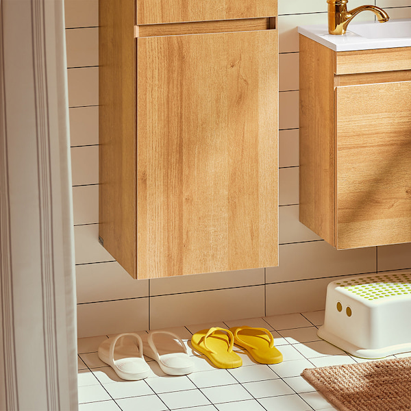 SoBuy Hängande badrumsskåp med 2 dörrar Badrumsskåp BZR175-N High cabinet