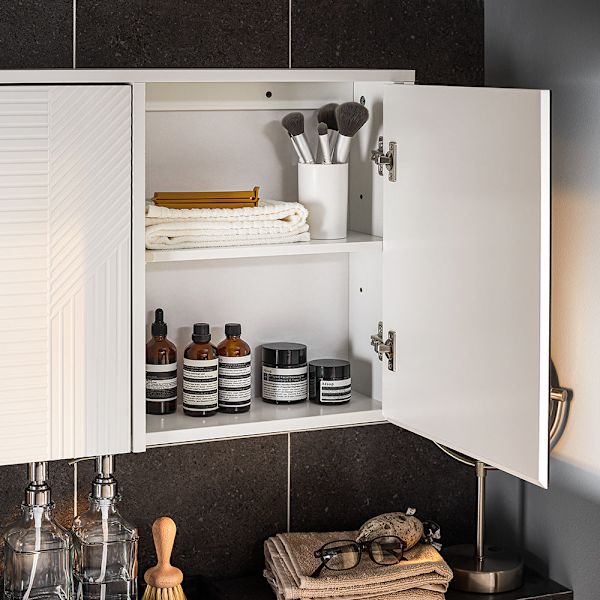 SoBuy kylpyhuone kaappi Seinäkaappiin Peilikaappi BZR153-W Mirror Cabinet