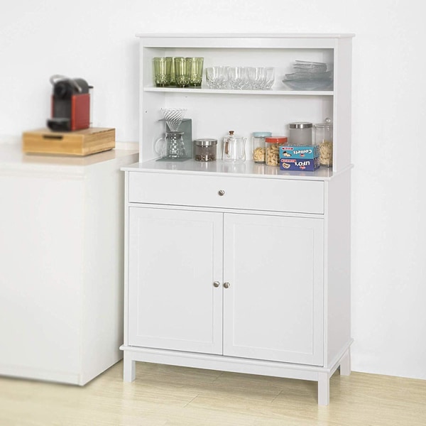 SoBuy Keittiön kaapi Lipastot Mikroaaltouuniteline FSB26-W Color W90 x D40 x H148cm