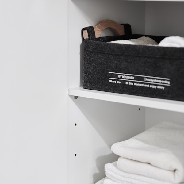 SoBuy Korkea kaappi kulmakaappi 2 ovea ja 6 hyllyä BZR91-W High cabinet