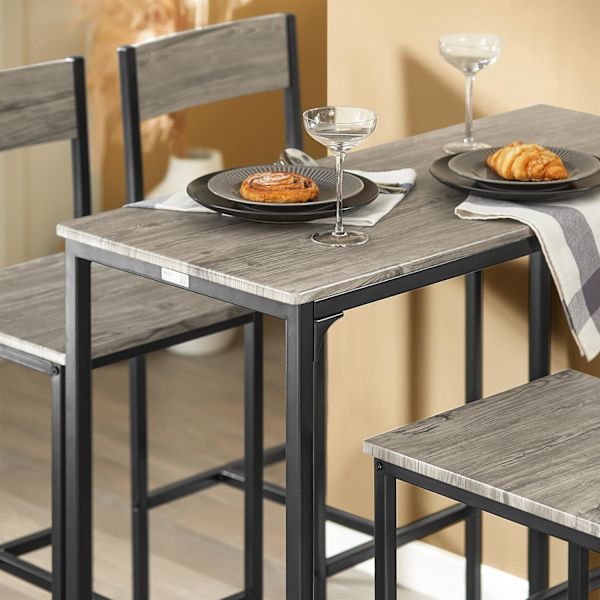 SoBuy Barbord och 4 stolar Matgrupp OGT14-N Wood Rectangular table with 4 chairs