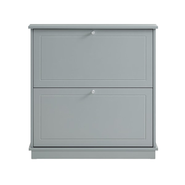 SoBuy Skoskåp med 2 fack Hallmöbel med förvaring FSR99-HG White L76*B18*79cm