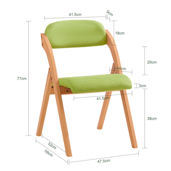 SoBuy Klappstol Skrivbordsstol FST92-GR Green