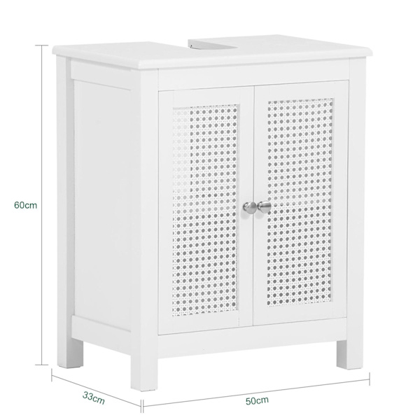 SoBuy Allaskaappi 2 ovea Allaskaluste Kylpyhuone kaappi BZR35-W Sink cabinet(on wall)
