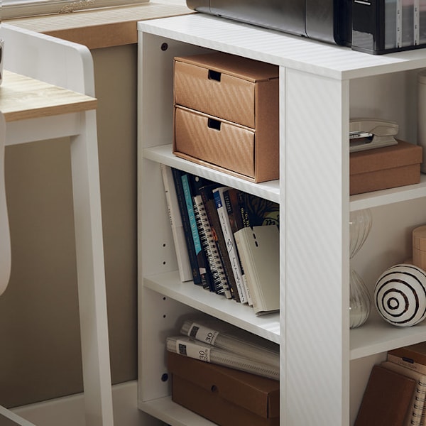 SoBuy,Printerbord | Filvogn | Sidebord, hvid,FBT68-W White W60 x D35 x H75cm