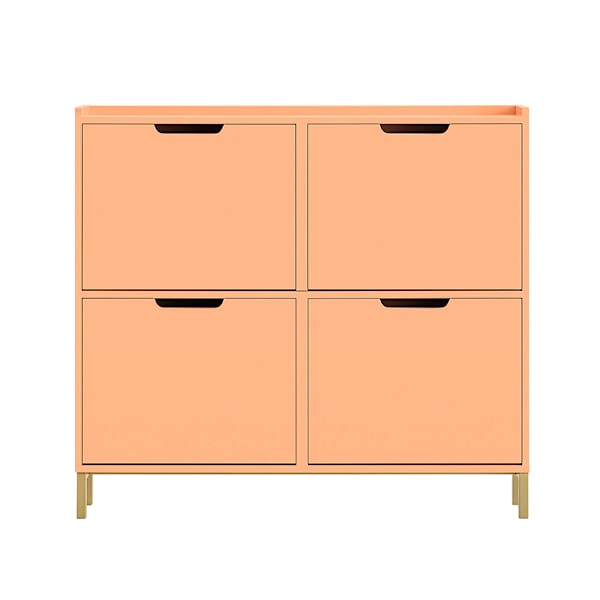 SoBuy Skoskab Skohylde Entré Skoskab med 4 rum FSR100-RS Orange