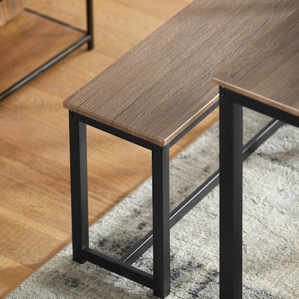 SoBuy Baariruokailuryhmä Keittiön pöytä ja 2 penkki OGT25-N Brown Table with 2 benches