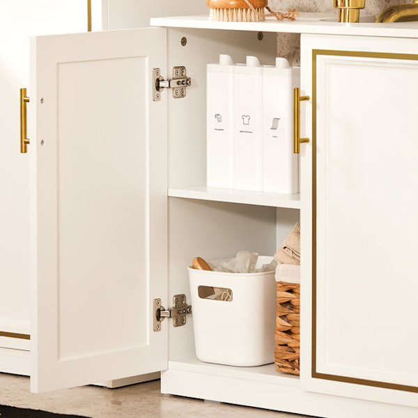 SoBuy Tvättställsunderskåp Badrumsskåp BZR86-W Sink cabinet