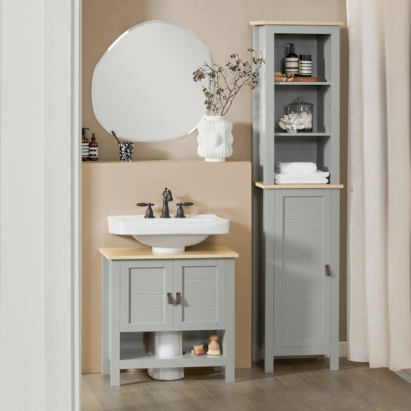 SoBuy Badeværelsesskab Underskab Underskab til vask BZR69-II-HG Sink cabinet(on floor)