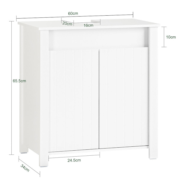 SoBuy Tvättställsunderskåp badrumsskåp underskåp BZR101-W Sink cabinet(on wall)