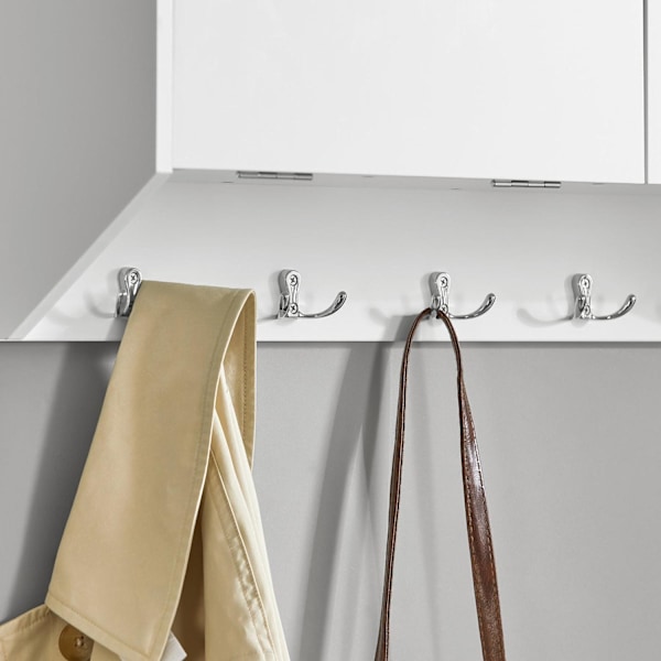 SoBuy Knagerække med 4 kroge, Væghylde FHK24-W Wall shelf