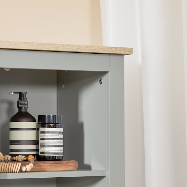 SoBuy Højskab Højt stel hylder Højskab Badeværelsesskab BZR68-HG High cabinet