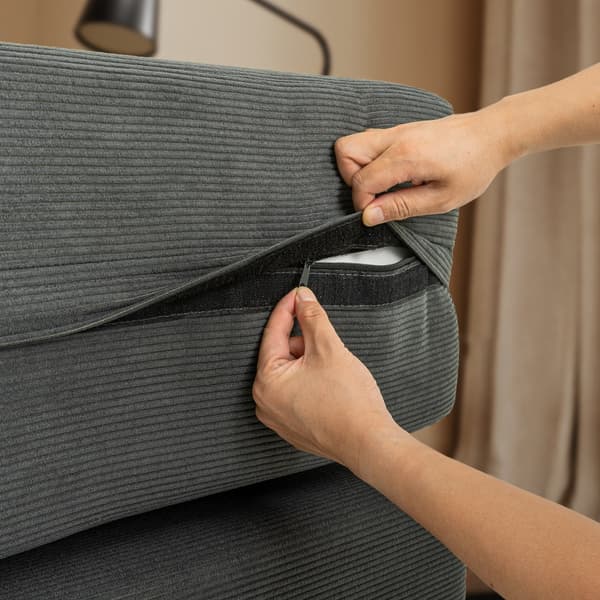SoBuy soffa säng transformerbar sfoderbar Mörkgrå 177.0×107.0×32.0 cm FST101-DG