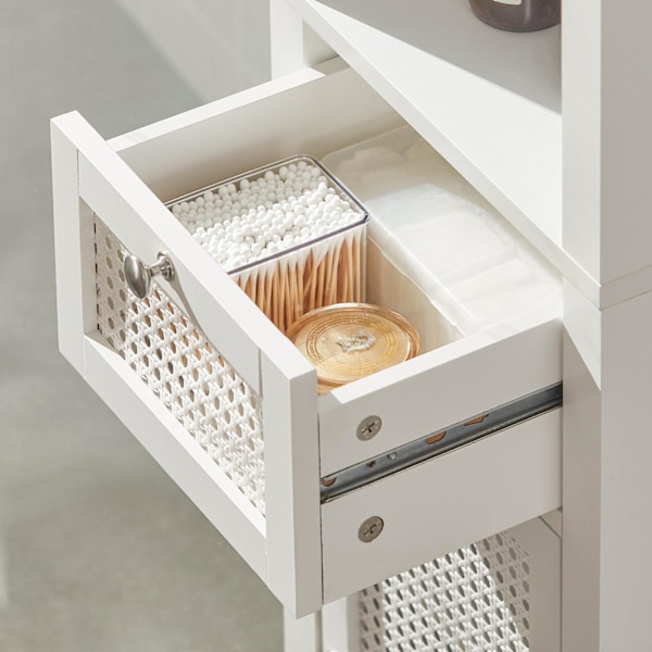 SoBuy kylpyhuone Pesukonekaappi kulmakaappi lipastot BZR36-W High cabinet