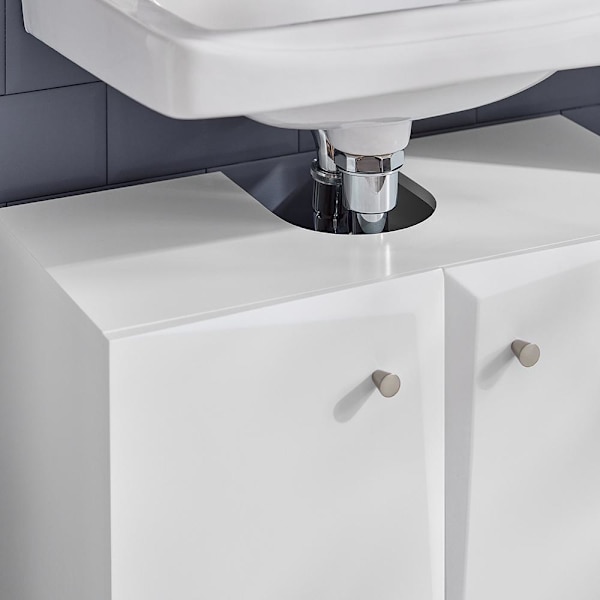 SoBuy Tvättställsunderskåp med 2 dörrar, Badrumsskåp BZR92-W Sink cabinet(on wall)
