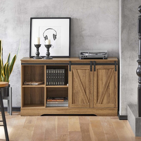 SoBuy Liukuovikaappi Pöytäkaappi Senkki Kulmakaappi FSB60-BR Wood Cabinet with 2 doors