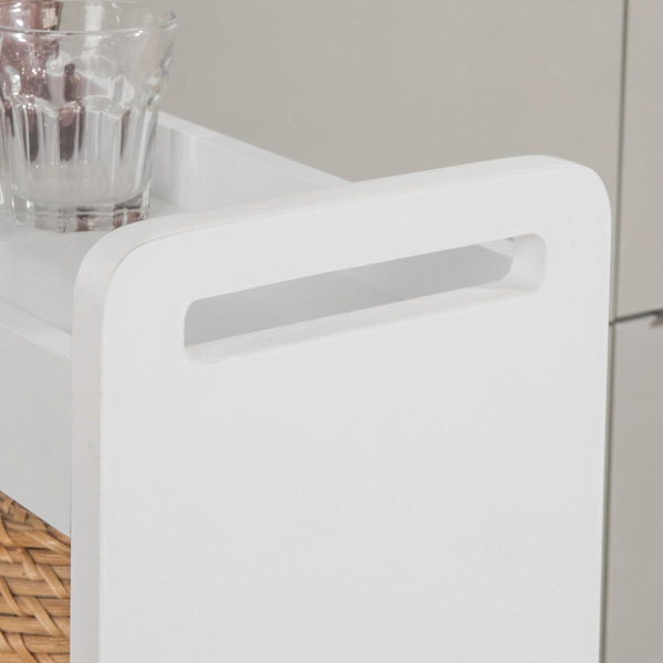 SoBuy smal hylla för badrum och kök rullhylla NSR01-W White