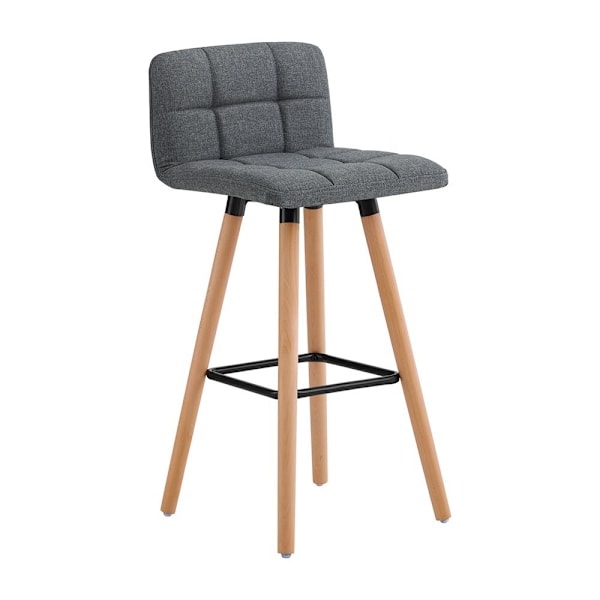 SoBuy 2 x barstolar, Barstol med fotstöd FST50-DGx2 mörkgrå W44 x D44 x H90cm