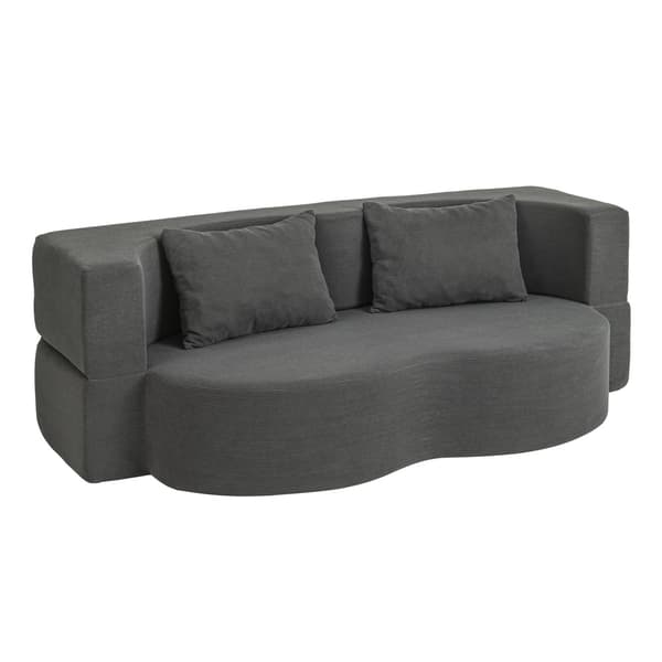 SoBuy soffa säng transformerbar sfoderbar Mörkgrå 177.0×107.0×32.0 cm FST101-DG