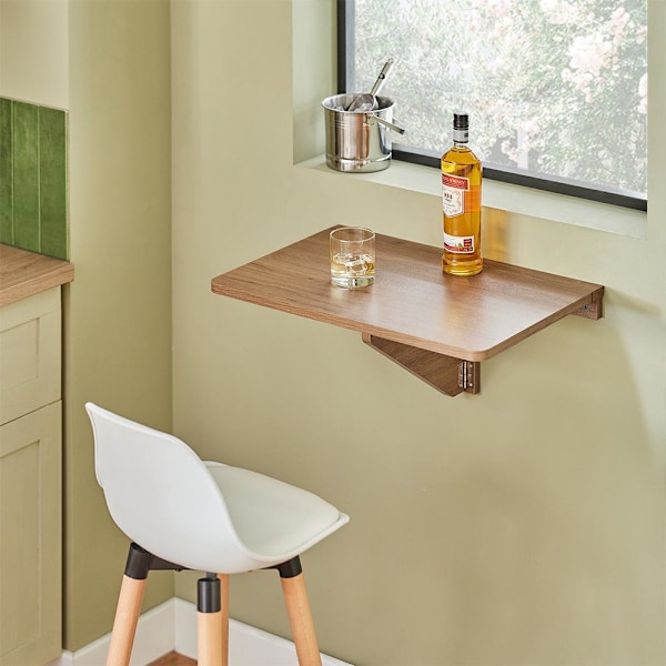 SoBuy Väggmonterat klaffbord Skrivbord Datorbord FWT03-PF Brown