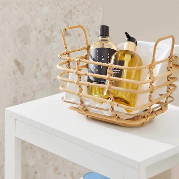 SoBuy Badeværelsesskab Vasketøjskurv Badeværelsesmøbler BZR67-W Laundry cabinet