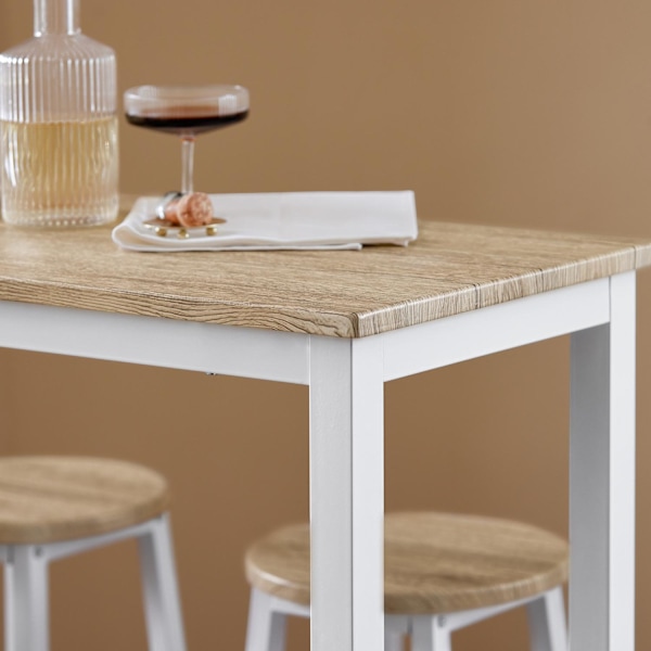 SoBuy Barbord och 4 Pallar, Matgrupp, OGT22-WN White