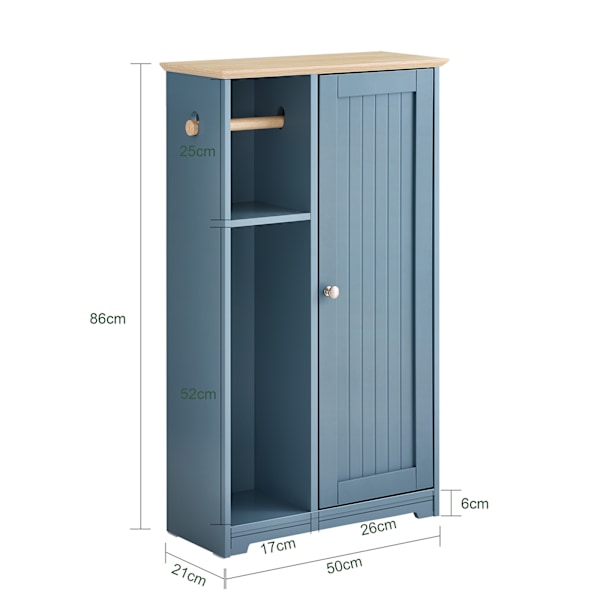 SoBuy WC-paperiteline WC-hylly Kylpyhuonekaappi BZR189-HG Grey 50*21*86cm