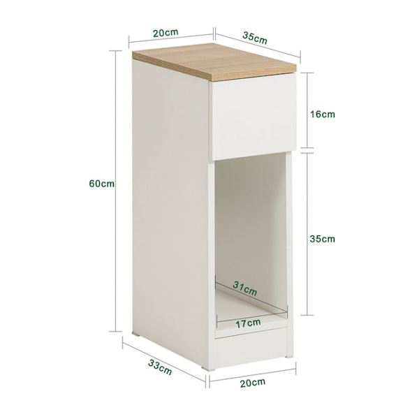 SoBuy Sidobord Förvaringsbord Soffbord Cafébord FBT111-WNx2 White