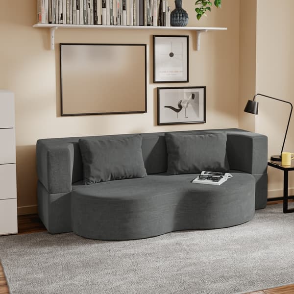 SoBuy soffa säng transformerbar sfoderbar Mörkgrå 177.0×107.0×32.0 cm FST101-DG
