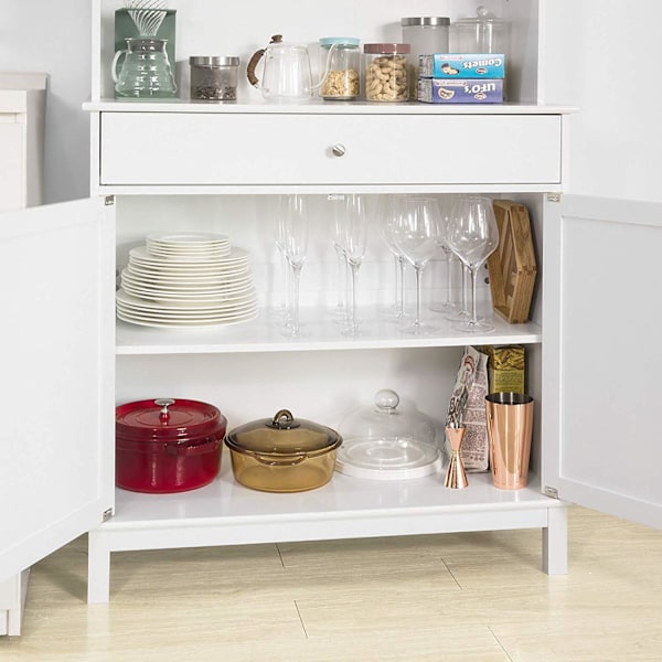 SoBuy Keittiön kaapi Lipastot Mikroaaltouuniteline FSB26-W Color W90 x D40 x H148cm