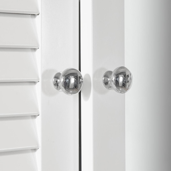 SoBuy Badeværelsesskab i skandinavisk med låger Vægskab BZR55-W White Wall cabinet