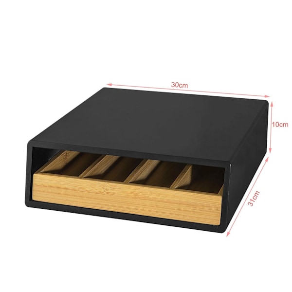 SoBuy, Kapselhållare, Förvaringsbox FRG280-SCH W30 x D31 x H10cm