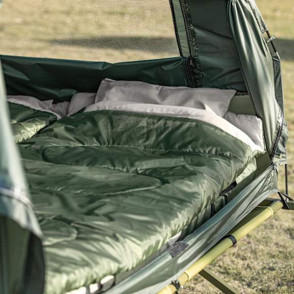 SoBuy,4-i-1 tält med sovsäck för campingstol OGS32-L-GR green For 2 Persons
