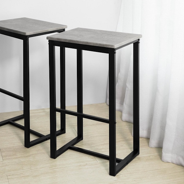 SoBuy Højt barbord med 4 skamler Spisebord Køkkenbord OGT15-HG Gray