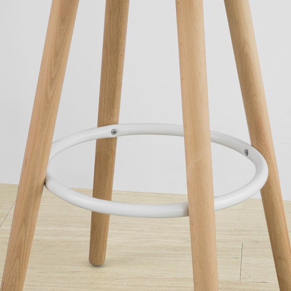 SoBuy Barstol med fotstöd Barstol Testad för 150 kg FST70-W Vit W39 x D41 x H92cm
