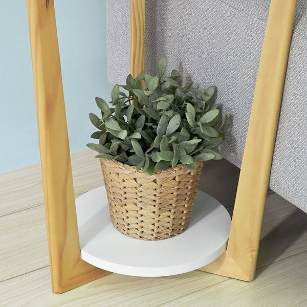 SoBuy Soffbord Sidobord Cafébord FBT52-WN White 45 x 45 x 60 cm