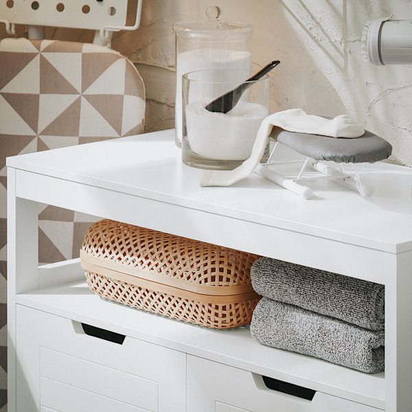 SoBuy badeværelsesskab med to hylder BZR121-W Base cabinet with 2 doors
