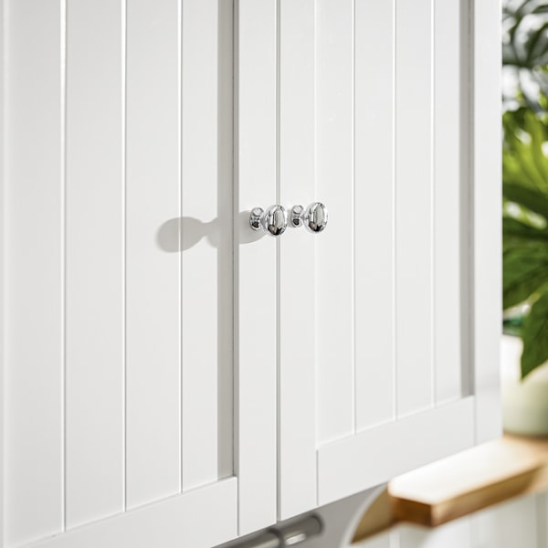 SoBuy kylpyhuone kaappi Seinäkaappiin pyyhetelineellä BZR84-W white Wall cabinet with 2 doors