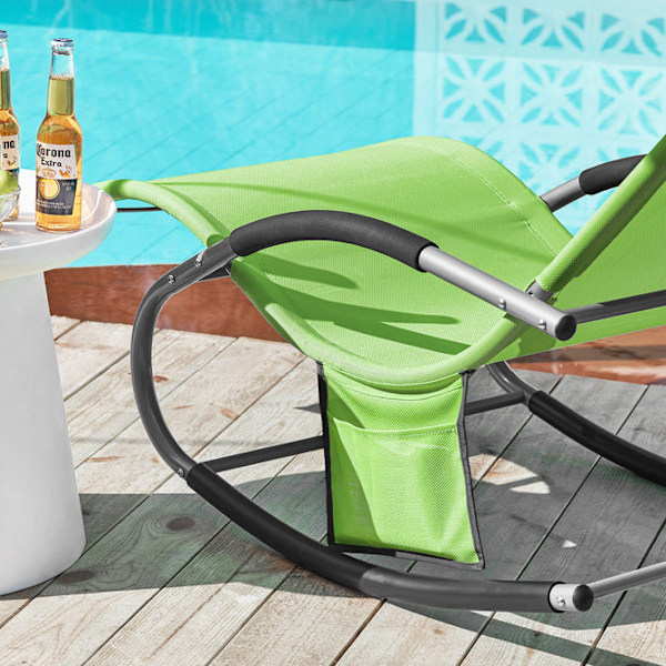SoBuy 2 x Gungstolar Loungestolar Utemöbler 2-sits OGS28-GRx2 Green 2 Pieces
