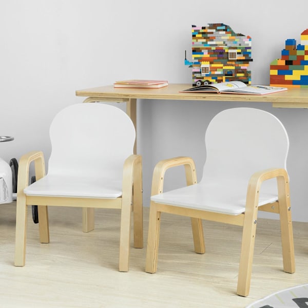 SoBuy 2 Barnstolar Barnpall Massiv, KMB24-Wx2