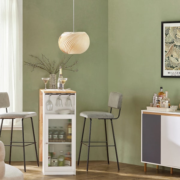 SoBuy Barbord med hyllor Köksbord Matbord FWT99-WN